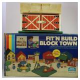 TOMMY TOYS FIT AND BUILD BLOCK TOWN IN ORIGINAL