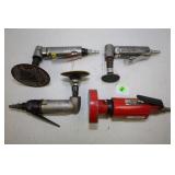 LOT OF 4 PNEUMATIC ANGLE GRINDERS AND CUT OFF