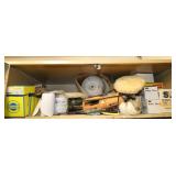 CONTENTS OF TOP SHELF IN GARAGE CABINET -