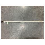 WHITE LEATHER HAND MADE SIZE 38 BELT WITH SHRINERS