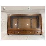 GLASS FRONT LOCKABLE CUSTOM MADE WALL MOUNT GUN