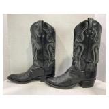 TONY LAMA STYLE 8571 LEATHER COWBOY BOOTS - SIZE
