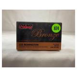 20 ROUNDS OF PMC BRONZE 223 REMINGTON AMMUNITION