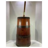 PRIMITIVE WOODEN BARREL BUTTER CHURN - HANDLE