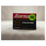 20 ROUNDS OF BARNAUL 7.62 X 39 FULL METAL JACKET