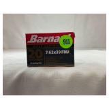 20 ROUNDS OF BARNAUL 7.62 X 39 FULL METAL JACKET