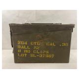 264 CARTRIDGE .30 BALL MILITARY METAL AMMO CAN