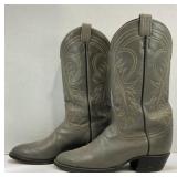 TONY LAMA STYLE H7781 GRAY LEATHER COWBOY BOOTS
