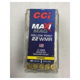 50 ROUNDS OF CCI MAXI MAG 22 WMR 40 GRAIN JACKETED
