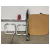 YAHEETECH BLACK METAL FRAMED GLASS TOP COFFEE