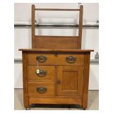 3 DRAWER 1 CABINET LATE VICTORIAN STYLE WOODEN