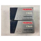 100 ROUNDS OF FEDERAL CLASSIC .22 LONG RIFLE #12