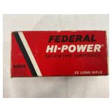 200 ROUNDS OF FEDERAL .22 LONG RIFLE HI-POWER