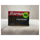 20 ROUNDS OF BARNAUL 7.62 X 39 FULL METAL JACKET