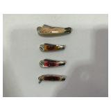 LOT OF 4 ASSORTED FOLDING POCKET KNIVES - PARKER