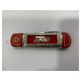 FRANKLIN MINT COLLECTOR KNIFE FIRE TRUCK SINGLE