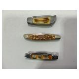 LOT OF 3 ASSORTED FOLDING POCKET KNIVES - WILD