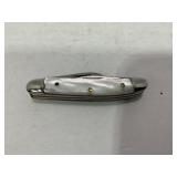 RED DEER ENGRAVED 3 BLADE FOLDING POCKET KNIFE