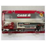 ERTL DIE-CAST RED KENWORTH 1/16 CASE IH SEMI WITH