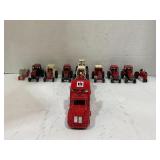 LOT OF 10 INTERNATIONAL 1/64 SCALE FARM TRACTORS &