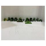 LOT OF 11 JOHN DEERE 1/64 SCALE FARM TOYS