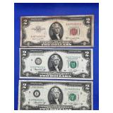 LOT OF THREE - $2 UNITED STATES FEDERAL RESERVE