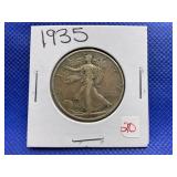 1935 WALKING LIBERTY HALF DOLLAR