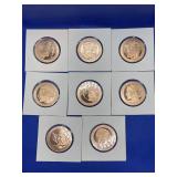 LOT OF 8 BRONZE OLYMPIAD MEDALLIONS