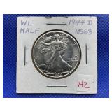 1944-D WALKING LIBERTY HALF DOLLAR MS63
