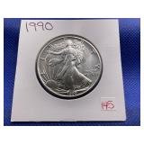 1990 AMERICAN SILVER EAGLE