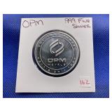 OPM METALS ONE OUNCE .999 FINE SILVER BUILLION