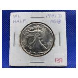 1941-D WALKING LIBERTY HALF DOLLAR MS63