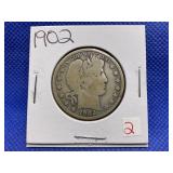 1902 BARBER HALF DOLLAR