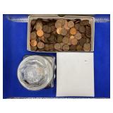 LARGE LOT OF LINCOLN CENTS, SACAGAWEA DOLLAR,