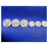 LOT OF ASSORTED SILVER QUARTERS & SILVER