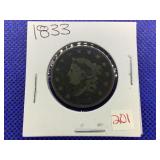 1833 LARGE CENT