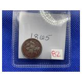 1865 THREE CENT NICKEL