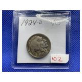 1924-D BUFFALO NICKEL VG