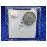 1883 SEATED DIME