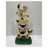 CAST IRON FARM ANIMAL DOOR STOP - 10" TALL