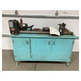 CRAFTSMAN 12" WOOD LATHE WITH WORK BENCH, 6PC