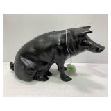 CAST IRON PIG BANK - 10" X 5 1/2"