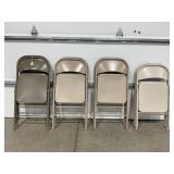 LOT OF 8 FOLDUP METAL CHAIRS