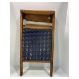 PORCELAIN COBALT BLUE NATIONAL WASHBOARD - DOES