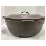 NO. 12 CAST IRON DUTCH OVEN WITH HEAT RING, LID