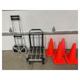 FOLDING CARGO DOLLIES AND ORANGE SAFETY