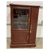 ROLL AROUND GLASS FRONT MEDIA CENTER - 28" X 44" X