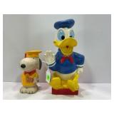 SNOOPY & DONALD DUCK PLASTIC BANKS