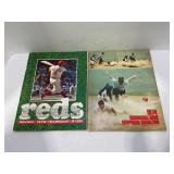 132. 1970 & 1974 Cincinnati Reds Yearbooks - Bench
