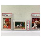 188.  (3) PSA Cincinnati Reds Baseball Cards